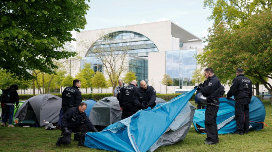 Berliner Polizei räumt propalästinensisches Protestcamp an Bundeskanzleramt