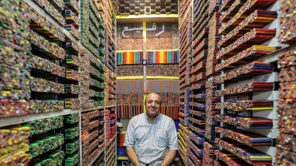 Splash of colour: the Tehran bazaar's pencil seller