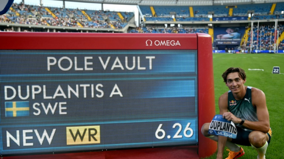 Duplantis sets new pole vault world record of 6.26 metres