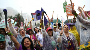 Manifestantes realizam marcha pró-Palestina antes do G20 no Rio de Janeiro