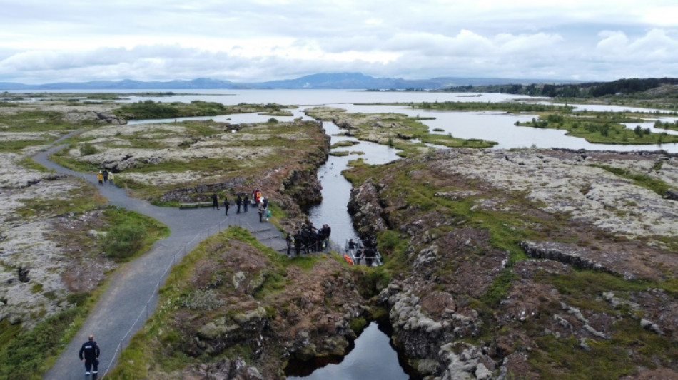 'Incredible' icy dip between two continents in Iceland 