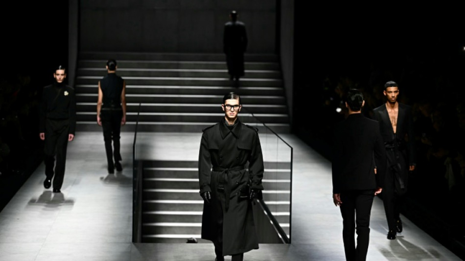 Sober and sleek elegance for Dolce & Gabbana's black-clad men